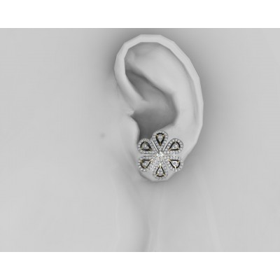 Intricate designer diamond Ear clips